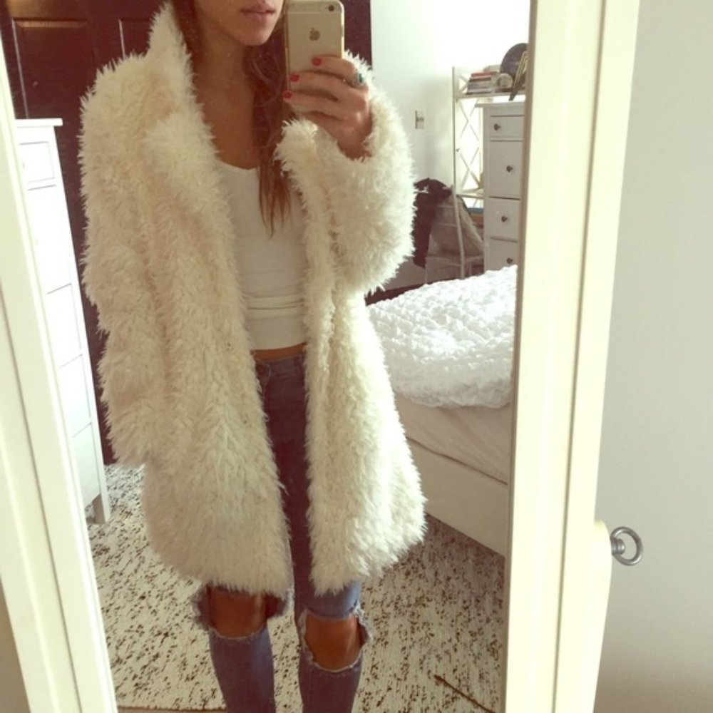 LF faux fur/shag coat